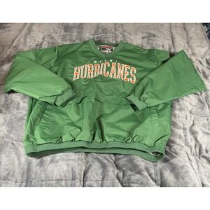 Miami Hurricanes Franchise Club Pullover‎ Windbreaker Mens Size XL